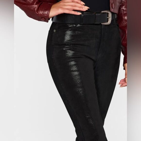 FRAME Le Crop Mini Boot Leather in Black Multi - Picture 5 of 6